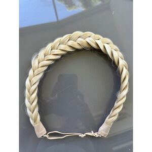 Blonde‎ Braided Hair Headband Adjustable Braid Wig Band Women's Fashion EUC